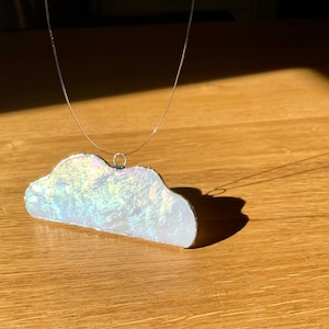 Stained Glass Cloud Suncatcher: Handmade Sky Decor