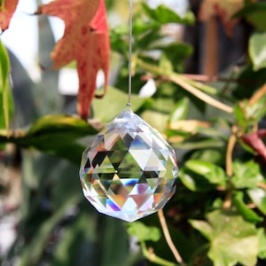 Hanging Crystal Glass sun catcher, window hanging decor, rainbow light maker, Christmas ornament, home decoration, gift for her, decor