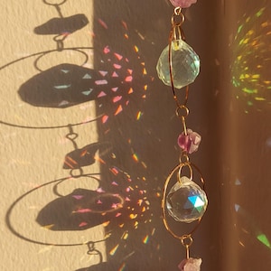 Crystal Sun Catchers, Suncatcher Gift, Christmas Gift, Boho Room Decor, Charming Decor, Handmade Gift, Celestial suncatcher amethyst