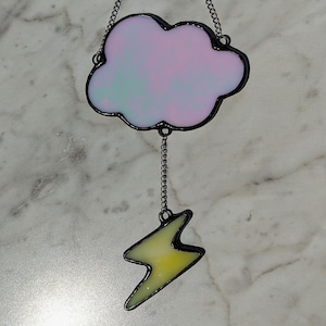 Stained Glass Storm Cloud Suncatcher
