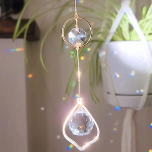 Crystal Suncatcher – Handmade Rainbow Maker, Boho Window & Home Decor